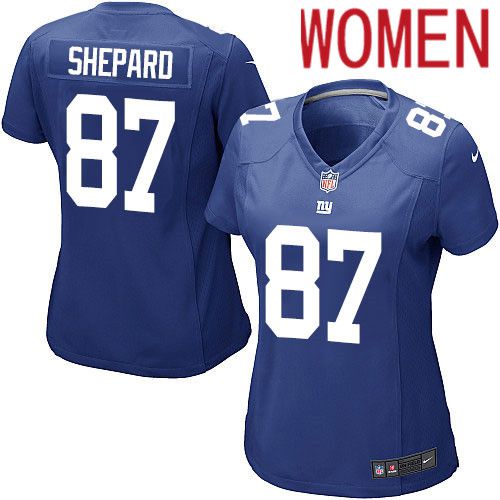 Women New York Giants #87 Sterling Shepard Nike Royal Game NFL Jersey